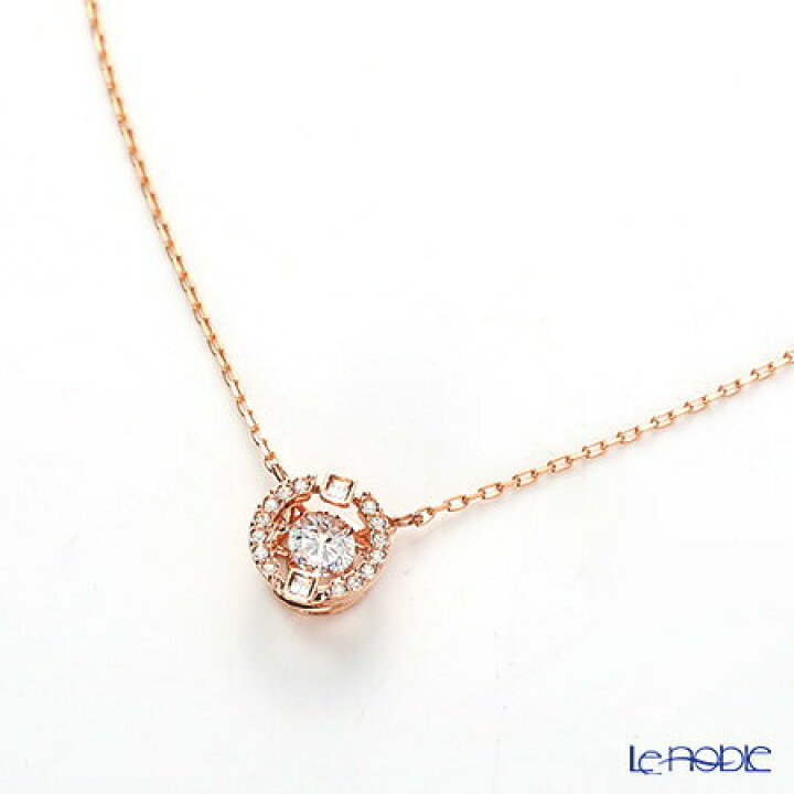楽天市場 ポイント10倍 スワロフスキー ネックレス スパークリングダンスラウンド ローズゴールド クリア Sw Swarovski パーティー ブランド洋食器の店ル ノーブル