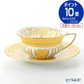 【ポイント10倍】ウェッジウッド (Wedgwood) ハーレクインコレクション カップ＆ソーサー(イエローリボン)【あす楽】 /// ティーカップ おしゃれ 花柄 かわいい ハーレクィーンコレクション ウエッジウッド 食器 高級 // ギフト プレゼント 結婚祝い 引き出物 お祝い 母の日