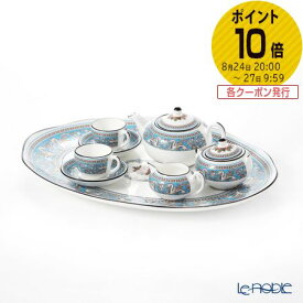 【ポイント10倍】ウェッジウッド (Wedgwood) フロレンティーン ターコイズ ミニチュア ティーセット ウエッジウッド 結婚祝い 内祝い お祝い 置物 オブジェ インテリア 実用的 実用品