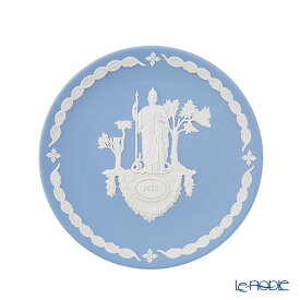 【先着クーポン・P10】ウェッジウッド (Wedgwood)ジャスパー ペールブルー イヤープレート 17cm アテナ 2025年／令和7年【プレートスタンド、プレートハンガー付き】 ウエッジウッド 記念品