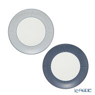 【P10倍・クーポン】ウェッジウッド (Wedgwood) ジオブルー プレート 24cm ペア 色違い ピンストライプ …