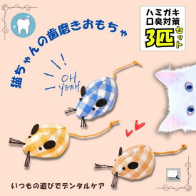 ＼3個セット／ 猫 歯磨き おもちゃ デンタルケア 口臭 歯石 対策 オーラルケア 子猫 シニア 一人遊び ひとりで遊べる 噛む 転がす 遊具 ストレス 運動 チェック オシャレ かわいい 猫用品 ねこ プレゼント ギフト