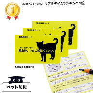 ＼Yahoo!ニュースで話題／ ペット 防災 猫 緊急情報カード 3枚入り 猫 ねこ 家に猫がいます 猫がいます …