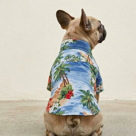 アロハシャツ トップス XS～XXLサイズ 小型犬用 花柄 ボタニカル柄 シャツ アロハ アロハシャツ ウェア パピー 超小型犬 極小犬 ハンドメイド 小型犬 犬 猫 ペット 服 犬服 猫服 犬の服 猫の服 洋服フラワー リーフモチーフ 夏服 カジュアル 春 犬服夏 返品交換不可