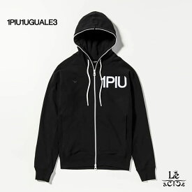 【ポイント5倍】1PIU1UGUALE3 RELAX ウノピゥウノウグァーレトレ リラックス ジップアップ スウェットパーカー 1+1=3 メンズ ブランド ブラック 国内正規品 18920【送料無料】