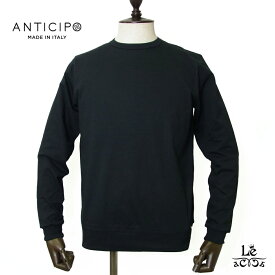 【ポイント10倍】ANTICIPO アンティチポ アンティーチポ NEBBIOLO LUNGO V3379 クルーネック ロングスリーブ カットソー 長袖 Tシャツ 無地 ブラック 黒 ストレッチ レーヨン メンズ イタリア ブランド 国内正規品 20900【送料無料】