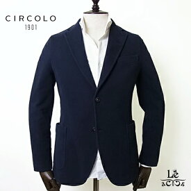 【ポイント5倍】CIRCOLO1901 チルコロ ジャケット セットアップ ジャージー シングル メンズ CN3140 カシミヤタッチ 無地 ネイビー 紺 秋冬 イタリア ブランド 国内正規品 57200【送料無料】