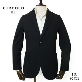 CIRCOLO1901 チルコロ ジャケット メンズ 秋冬 2B シングル ブラック 黒 無地 裏起毛 セットアップ EASY CN4006 イタリア ブランド 国内正規品 69300【送料無料】