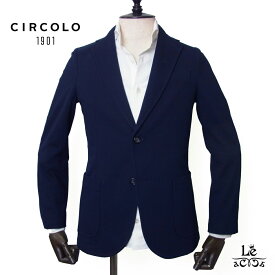 【スーパーSALE20%OFF】CIRCOLO1901 チルコロ ジャケット メンズ コットンピケ 鹿の子 ジャージー セットアップ シングル 無地 ネイビー 紺 オフィス ビジネス 春夏 イタリア ブランド 国内正規品 64900【送料無料】