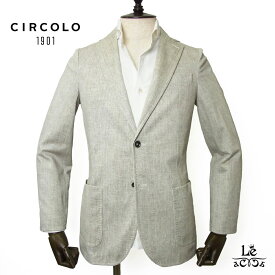 【62H限定10％OFF&P5倍】CIRCOLO1901 チルコロ 1901 ジャケット ヘリンボーン ストレッチ ジャージー シングルジャケット メンズ 春夏 ベージュ イタリア ブランド 国内正規品 86900【送料無料】#springouter