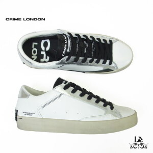 CRIME LONDON �N���C�� �����h�� ���U�[ �X�j�[�J�[ DISTRESSED 17009PP6 �z���C�g �V���o�[ ���B���e�[�W���H �����Y �{�v �u�����h �������K�i�y���������z