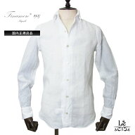【ポイント10倍】Finamore フィナモレ リネンシャツ 長袖 C0649 SEUL シャツ ワンピースカラー MANUEL 長…