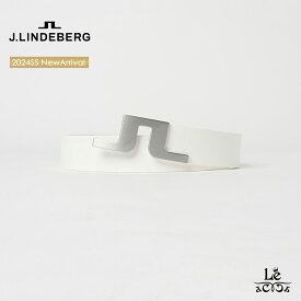 【クーポン対象】【新作ポイント10倍】J.LINDEBERG ジェイリンドバーグ ブリッジバックル ベルト メンズ 073-61333 レザーベルト 牛革 本革 ホワイト 白 ロゴ ゴルフ 北欧 ブランド 国内正規品 15400【送料無料】