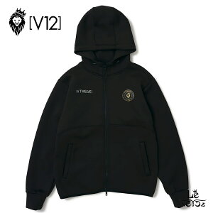 【5%OFFクーポン対象】V12 golf ヴィトゥエルヴ ゴルフ パーカー ジップアップパーカー フーディ メンズ セットアップ 長袖 ゴルフウエア ブラック 黒 ブランド 国内正規品 33000【送料無料】