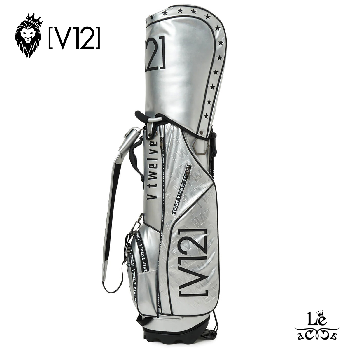 V12 ゴルフ スタンド キャディバッグ EMBO STAND CADY スタンド式 軽量 キャディ シルバー 銀 ロゴ 9号 5口枠 ブランド メンズ レディース 人気 国内正規品 69300 