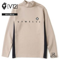 V12 ゴルフ モックネック シャツ 長袖 カットソー Tシャツ ストレッチ 切替え ロゴ メンズ ゴルフウエア …