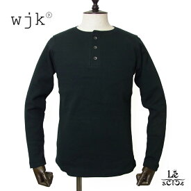 wjk ダブルジェイケイ ヘンリーネック カットソー 長袖 thermal henley L/S メンズ ブラック 黒 ドメスティック ブランド 日本製 19800 【送料無料】