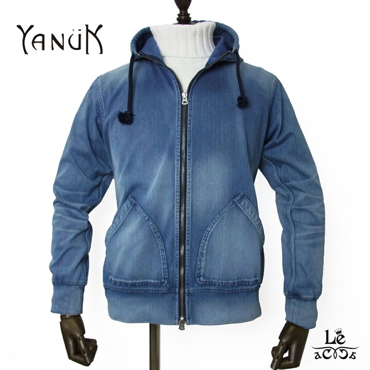 楽天市場】YANUK ヤヌーク メンズ デニット パーカー フーディ 