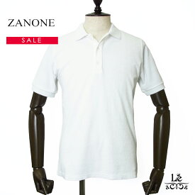 【ポイント10倍】【40％OFF】ZANONE ザノーネ ポロシャツ パイル メンズ 812610 ZM326 半袖 レギュラーフィット タオル地 ホワイト 白 無地 イタリア ブランド 春夏モデル 国内正規品 30800【送料無料】