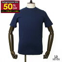 【P5倍&クーポン対象】【50％OFF】FEDELI フェデーリ クルーネック ショートスリーブ カットソー EXTREME MM 半袖 Tシャツ 丸首 後染め ガーメントダイ コットン メンズ 無地 ネイビー 紺 春夏 イタリア ブランド 国内正規品 24200 【送料無料】