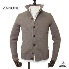 【30％off】ZANONE ザノーネ CHIOTO キョート スタンドカラー カーディガン KYOTO ニットブルゾン メンズ 2025AW グレージュ ベージュ系 ウール イタリア ブランド 国内正規品 【送料無料】