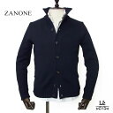 【ポイント5倍＆クーポン対象】【30％OFF】ZANONE ザノーネ CHIOTO キョート スタンドカラー カーディガン KYOTO ニットブルゾン メンズ 2025AW モデル ネイビー 紺 ウール イタリア ブランド 国内正規品 【送料無料】