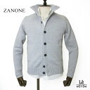 ZANONE ザノーネ CHIOTO キョート スタンドカラー カーディガン KYOTO ニットブルゾン メンズ 2025AW ライトグレー ウール イタリア ブランド 国内正規品 【送料無料】