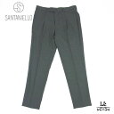 【ポイント5倍＆クーポン対象】【40％OFF】SANTANIELLO サンタニエッロ ARECHI アレキ ウールストレッチ 1プリーツ テーパード パンツ ARECHI-E2706 グレー メンズ イタリア ブランド 国内正規品 38500 【送料無料】