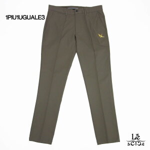 【5%OFFクーポン対象】【60%OFF】1PIU1UGUALE3 GOLF ウノピゥウノウグァーレトレ ゴルフ パンツ メンズ ゴルフウエア ロングパンツ GOLF CREASE PANTS ベージュ ヒートエナジー ロゴ 2023 秋冬 ブランド