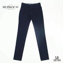 【ポイント5倍＆クーポン対象】【50％OFF】BERWICH ベルウィッチ JMOLLERO ジェーモレッロ ワンプリーツ スリムパンツ GTS0001 ガーメントダイ ストレッチ コットンツイル テーパード パンツ メンズ ネイビー 紺 無地 秋冬 イタリア ブランド 国内正規品 33000【送料無料】