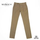 【ポイント5倍＆クーポン対象】【50％OFF】BERWICH MORELLO ベルウィッチ モレッロ ストレッチ コットン スリム パンツ メンズ ノープリーツ GTS0001 ベージュ メンズ イタリア ブランド 国内正規品 30800【送料無料】