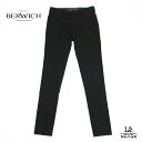 【50％OFF】BERWICH ベルウィッチ JMORELLO ジェーモレッロ GD-OL0621X ノープリーツ スリム パンツ リネン コットン ストレッチ スリムフィット ブラック 黒 無地 メンズ 春夏 イタリア ブランド 国内正規品【送料無料】