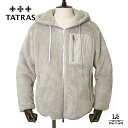 【ポイント5倍】【30％OFF】TATRAS タトラス メンズ ボアブルゾン MENFI メンフィ ボア パーカー エコファー フード ジップアップ フーディ ライトグレー 25AW イタリア ブランド 国内正規品 父の日 ギフト【送料無料】