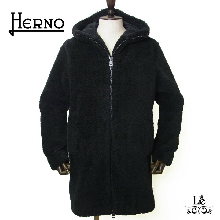 楽天市場】HERNO ヘルノ エコファー フーデッド コート メンズ 