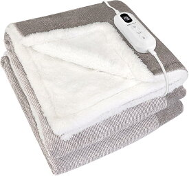 【上質な温もり・厚手188×130cm・2人用】MYCARBON 電気毛布 掛け 敷き 掛け敷き 電気ブランケット 極細起毛繊維 業務用 高級 フランネル 毛布 ひざ掛け 9段階温度調節 タイマー 洗濯機で丸洗いOK 速暖 ダニ退治 省エネ 温活 冷え対策 快眠 オフィス ギフト プレゼント