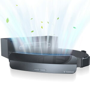 【開店記念・10%OFFクーポン!】TORRAS 腰掛け扇風機 ベルトファン【接触冷感 服中可用】携帯扇風機 汗を吹き飛ばす ターボファン PCM冷感素材 持続冷却 腰につける 2023 扇風機 USB-C 急速充電 500