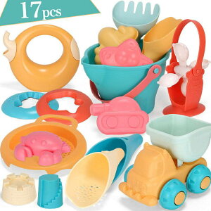 【開店記念・10%OFFクーポン!】17点お砂場セット 砂遊び 水遊び 雪遊びおもちゃ おすすめ カラフル柔らかい 安全無毒 エコ カワイイ お風呂用 知育玩具 オモチャ 子供 室内用 屋外用 お家で