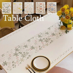 【P10倍!5428→実質4885円 10/27まで】70*120cm ダイニングテーブルマット 高級感 テーブルクロス pu皮革生地 北欧 テーブルマット 防水防油 耐熱 汚れ防止 食卓カバー おしゃれ 花柄 長方形 撥水