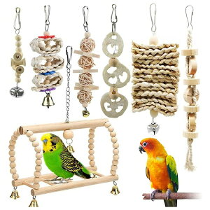 【P10倍!2280→実質2052円 10/27まで】インコ おもちゃ 吊り下げ バードトイ おもちゃ オウムおもちゃ 鳥おもちゃ 鳥グッズ 鳥の遊び場 吊下げタイプ玩具 セキセイインコおもちゃ 噛む玩具 鳥