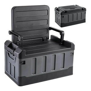【P10倍!6899→実質6209円 10/27まで】収納ボックス 座椅子 コンテナチェア 1台2役 大容量 60L 椅子にもなるボックス ふた付き キャンプ 収納ケース コンテナボックス 折り畳み 積み重ね 組立簡