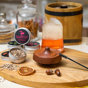 【P10倍!2980→実質2682円 10/27まで】カクテルスモーカー 燻製器 インフューザーキット ワイン コーヒー リンク バーベキュー用 ウッドチップ ウィスキー愛好家へのギフト 肉類 真空調理法 飲