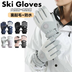 【P10倍!2380→実質2142円 10/27まで】スキー グローブ スノーボード スマホ対応 レディース てぶくろ 裏起毛 5本指アウトドア キャンプ 登山 バイク 自転車 滑り止め加工 防寒 防風 漁業 ワーク