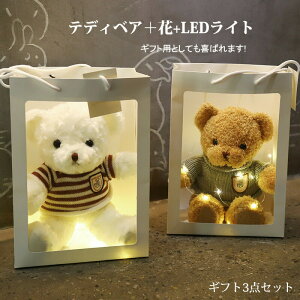 【P10倍!2530→実質2277円 10/27まで】テディベア ぬいぐるみ クマ LEDライト付き 誕生日 プレゼント クリスマス 母の日 子供 入学式 癒し 彼女 同期 装飾 卒業お祝い 友人 インテリア 多色 プチ