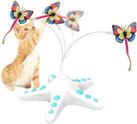 【先着順6/4 20時・クーポンで半額】電動じゃらし 猫 おもちゃ 自動電動 センサー付き 電動おもちゃ 猫玩具 猫用品 猫グッズ おしゃれ プレゼント ストレス解消 運動不足解消 静音 カラバリ 2種類回転スピード 猫じゃらし