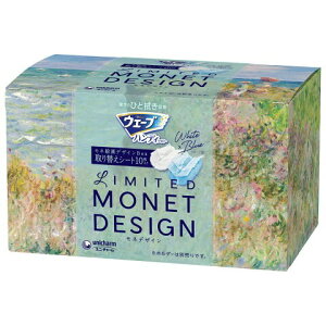 【在庫限り!】ウェーブ ハンディワイパー 取替シート10枚入り モネ絵画デザインBOX【ユニ・チャーム】