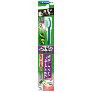 【6個セット!】【メール便送料無料!】【★】生葉45°磨きブラシ レギュラー ふつう 1本【小林製薬】【メール便最大6個まで】