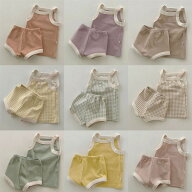 子供服 タンクトップ トップス ズボン セットアップ パジャマ ルームウェア 肌着 キッズ 女の子 66cm 70c…