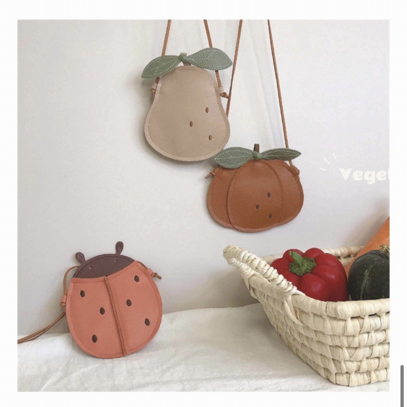 楽天市場】韓国 バッグ 果物 野菜 梨 かぼちゃ てんとう虫 キッズ かご