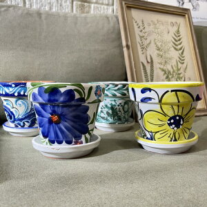 �|�b�g�@Maceta de Suelo FLOR AZUL 3.5��(�󂯎M�t)�@�A�ؔ� �v�����^�[ ���� ��