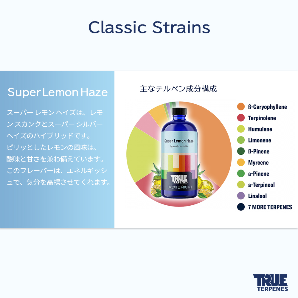 楽天市場】TRUE TERPENES 『Classic Strains -Super Lemon Haze-』1ml